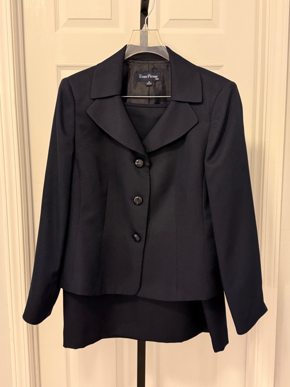 Evan Picone Black Structured Women's Suit